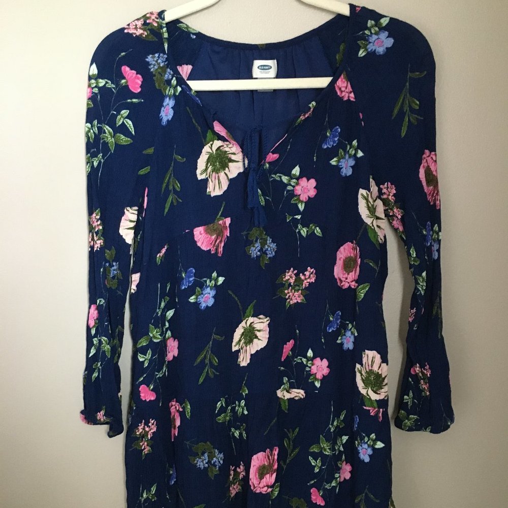 Old Navy Blue Flower Dress
